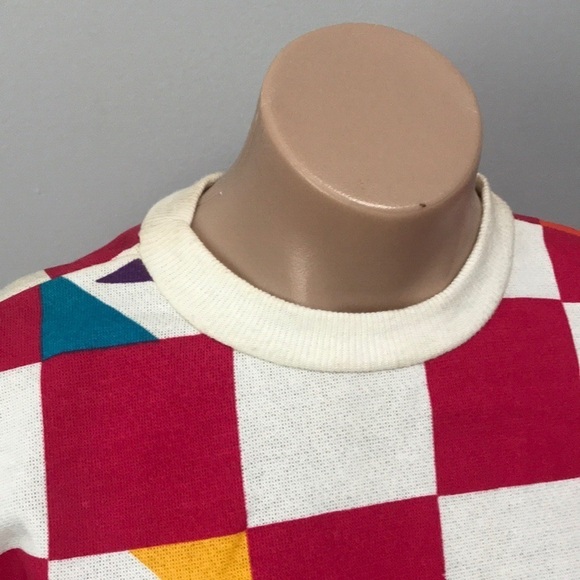 Pepsi 1986 80s Deadstock Neon Geometric Top Retro - Picture 2 of 6